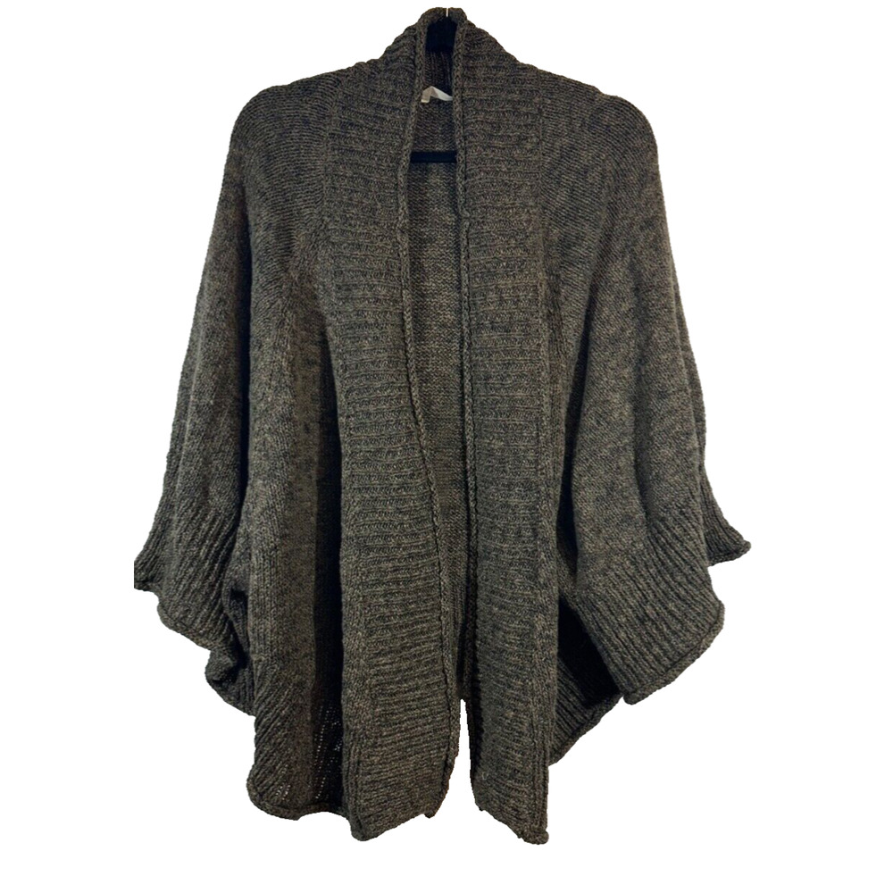 Soft Surroundings Poncho Cape Sweater Cardigan Size S/M One Button Cotton Poly